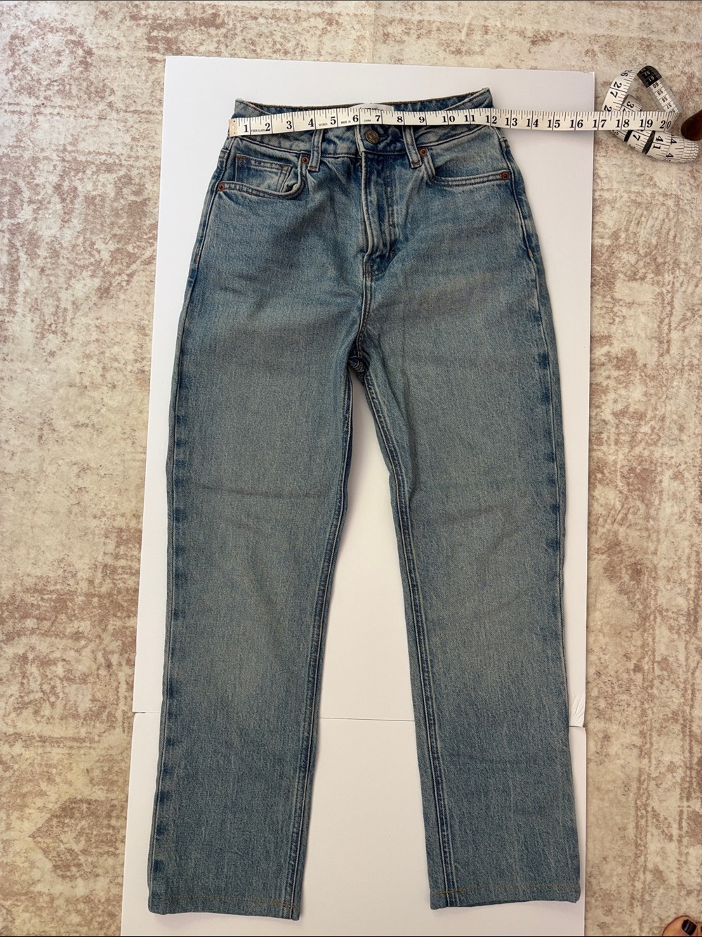 Reformation Light Blue Straight Leg Jeans